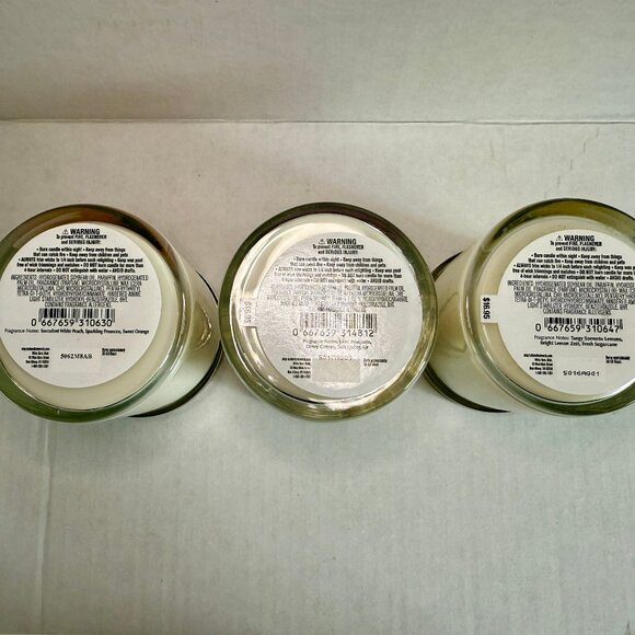 NEW 3-Pc Bath and Body Works 3 Single Wick Candles 8oz Each - Picture 3 of 4